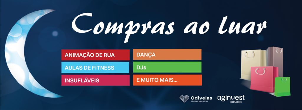 Compras ao Luar esta noite nas Colinas do Cruzeiro