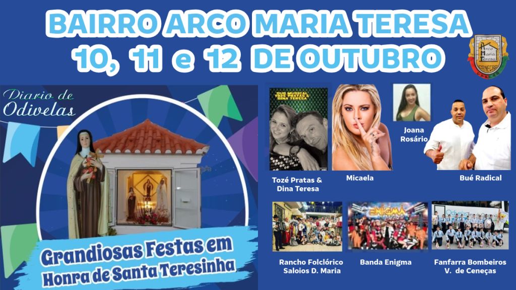Festas em Honra de Santa Teresinha vão animar o Bairro Arco Maria Teresa