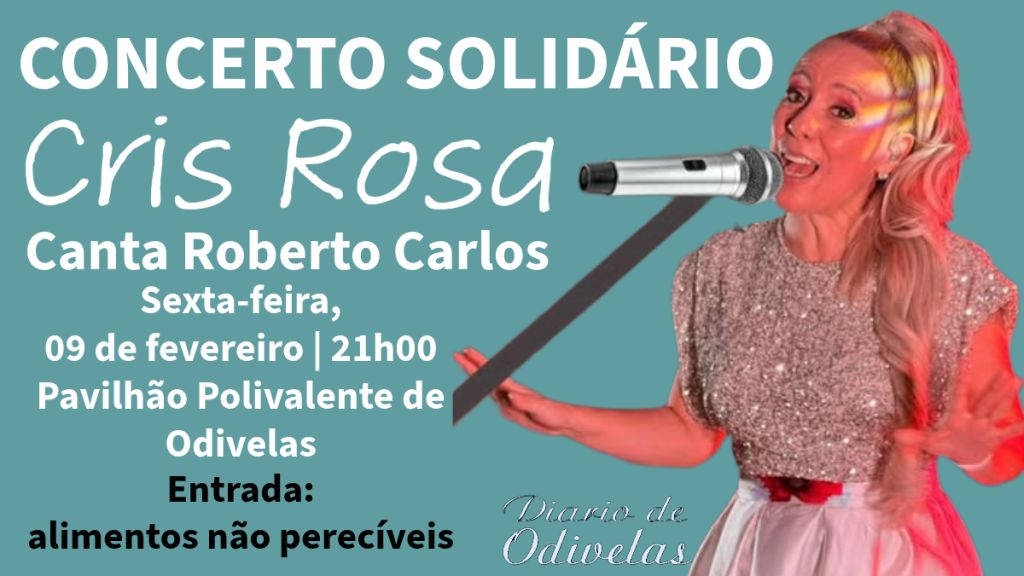 Concerto solidário de Kris Rosa na sexta-feira