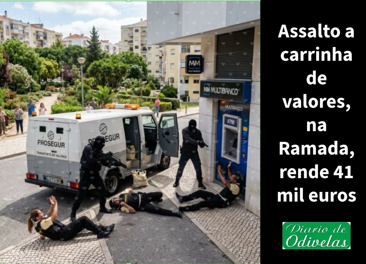 Assalto a carrinha de valores, na Ramada, rende 41 mil euros