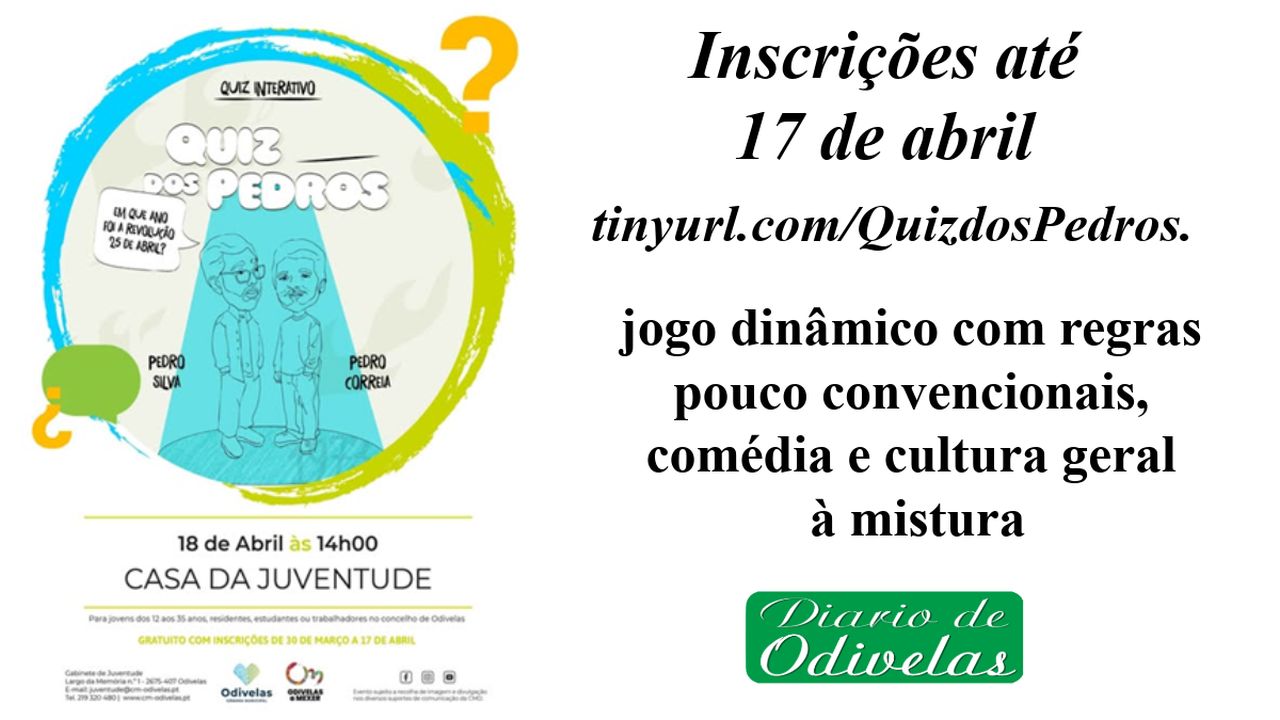Inscrições abertas para o “Quiz dos Pedros”